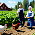Agrotourism Scene**

"A family participating in a traditional Russian farming activity, like harvesting vegetables in a garden or feeding chickens on a farm. The scene takes place on a sunny day with a charming wooden farmhouse in the background. Everyone is fully clothed in appropriate, modest farming attire. Focus on the joy and connection to nature. Perfect anatomy, correct proportions, natural pose, safe for work, appropriate content, family-friendly, high quality, professional."

**