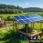 Home 22 농촌관광기획사 업무와 관련된 트렌드 - A vibrant rural eco-farm scene in Russia during late summer, showcasing organic vegetable gardens wi...