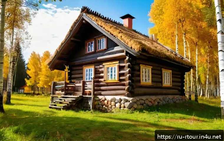 농촌관광기획사 업무 진행 절차 정리 - A serene rural guesthouse in the Russian countryside during early autumn, featuring traditional wood...